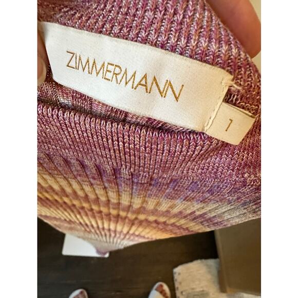 Zimmermann Ribbed Knit Midi Skirt, Size 1 - Picture 3 of 4